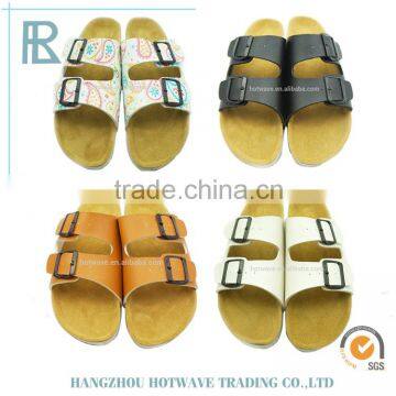 2016 cheap wholesale in China buckle strap thin cork sole sandals