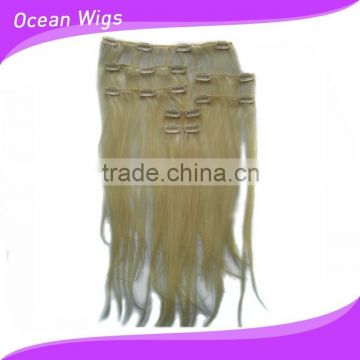 synthetic clip on hair extension