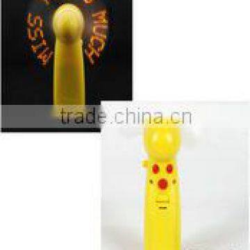 Plastic LED Flashing Fan with 7 lights for holidays/envents/parties