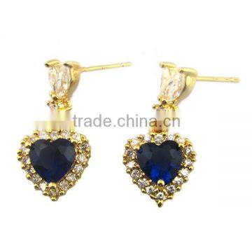 fashion gold plated silver jewelry earring