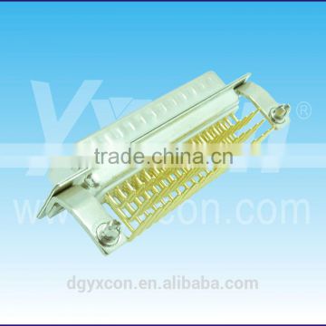 Gold plated 3 U'' DR male 50 pin with high current DB connector