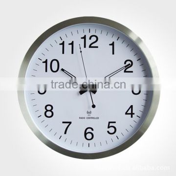 Promotional 12inch Sliver Metal Wall Clock Timer