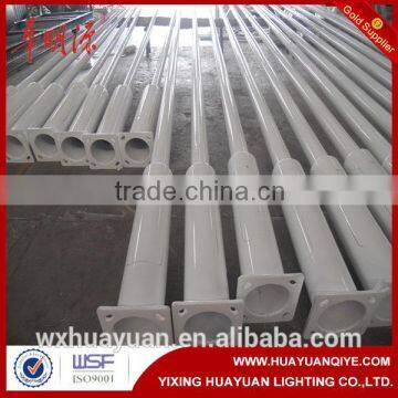 6m 8m height road street curved arm steel tubular pole