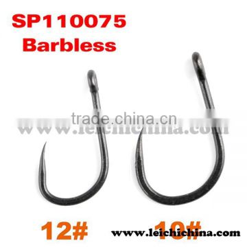 Popular fishing tackle barbless carp fishing hooks