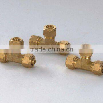 brass TF tee for pneumatic fitting