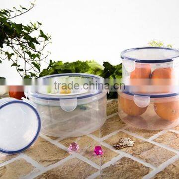 plastic kitchen plastic round food storage container for promotion