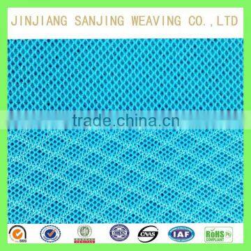 Lake Blue Diamond Porous Mesh Fabric