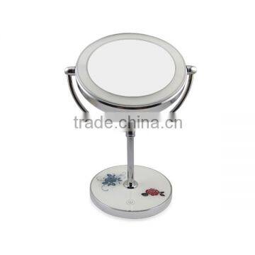 Music playing 10X magnifying vanity lighted makeup mirror