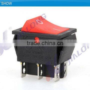 UL VDE 16A KCD4 2 Double Button Illuminated Switch T85 3way On-off 4pins 6pins Rocker Switch T125 Waterproof Rocker Switch photo-5