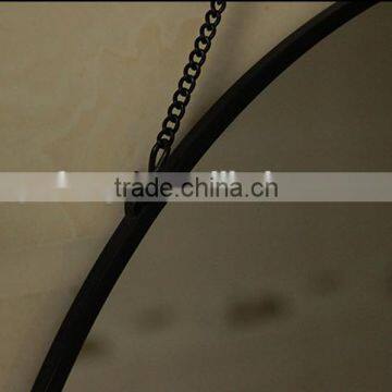 Cheap Metal Framed Hanging 50x50cm Round Wall Mirror for Bathroom With Metal Chain photo-3