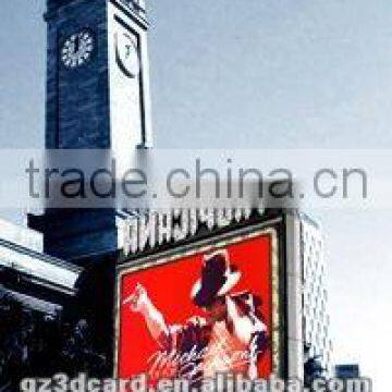 3d lenticular sheet 3d city public poster