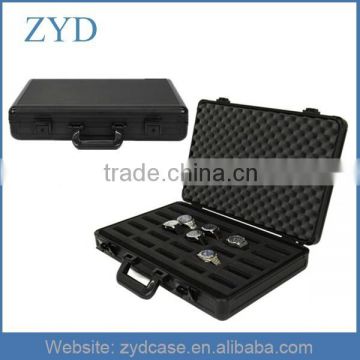 Aluminum 25 Watchs Black Watch Travel Case