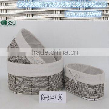 2016 oval set 3 storage type baskets