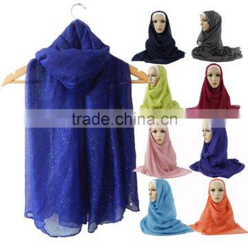 Fashion glittery hot arab hijab Muslim scarf
