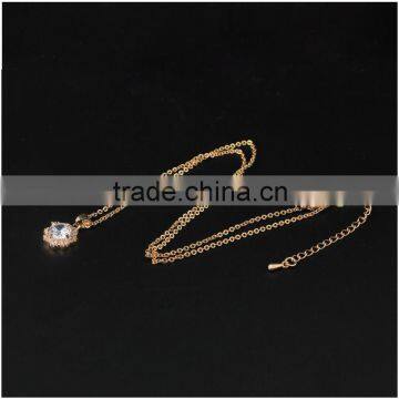 Artificial Crystal Gold Ring Necklace 2pcs Set Women Bijoux Accessories 2015 photo-6