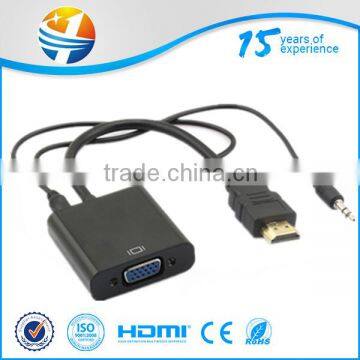 High end 1080p hdmi to vga cable video audio converter