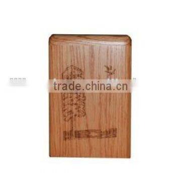 Wholesale cherry wooden light color urn cremation for ashes casket