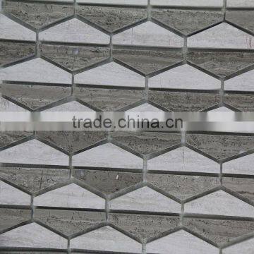 white wood marble mosaic tile for house