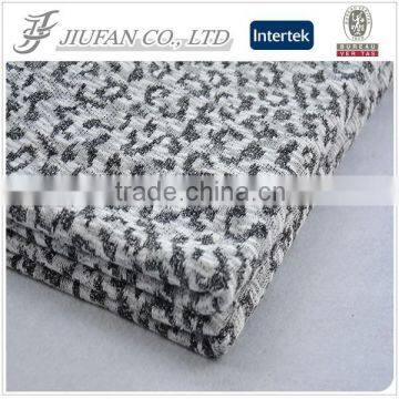 Jiufan Textile 2015 Hot Selling Polyester Hacci Jacquard Knit Fabric For Garment Sweater