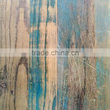Brown Oil Recycled Pine Wood Flooring Reclaimed Surface Design photo-3
