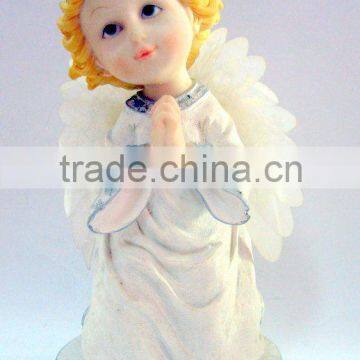 Polyresin fiber angel decoration for holiday