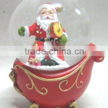 Polyresin Christmas Santa Claus Water Globe Decoration