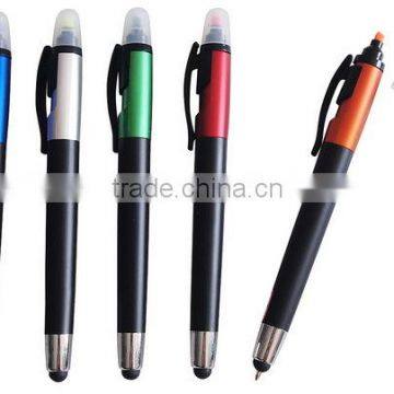 multifunction ballpen with highlighter and touch screen