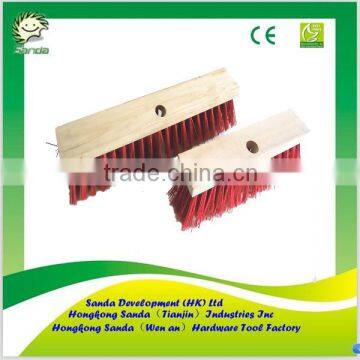 outdoor wooden push broom