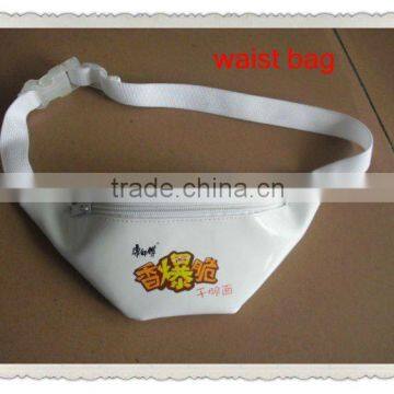 promotional White Leather waist bag