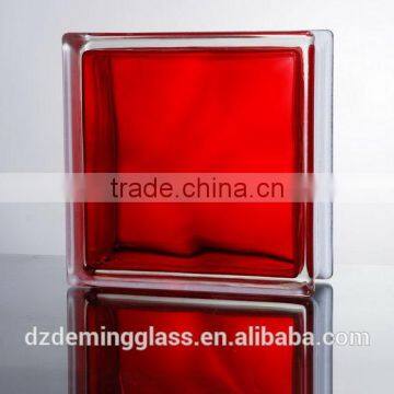 low price glass block inner red glass block with CE,ISO certification for palaza,office building and shopping mall