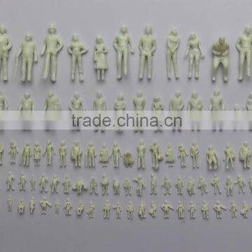 2015 new model, white plastic mixed type 1/300 mini model figures