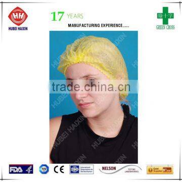 medical nonwoven disposable mob cap with single elastic made by machine