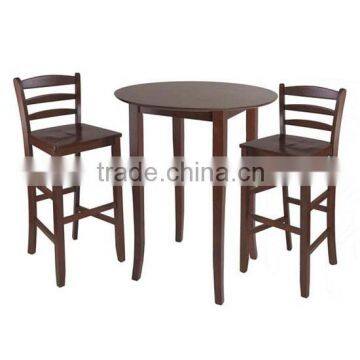 Wooden bar table and chairs set HDBF034