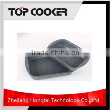 Aluminum press marble coating roaster pan