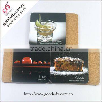 Cheap price oem custom promotion gift blank cork coaster