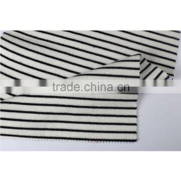 Shaoxing Soft Feeling Yarn Dyed Stripe Interlock TR Knit Thin Stretch Fabric photo-3