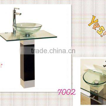 modern simple glass bathroom vanities