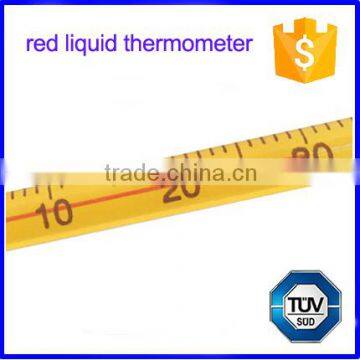 0-100C white back round glass alcohol red liquid thermometer