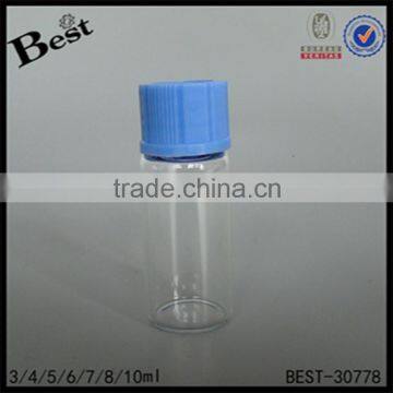 3 / 4 / 5 / 6 / 7 / 8 / 10ml glass cylinder tube screw cap bottle