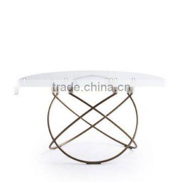 Geometry steel dinning table, extra clear glass top dining table