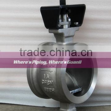 Wafer segment V-notch ball valve