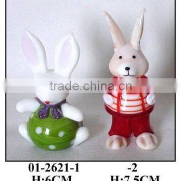 cute glass rabbit for Easter gift