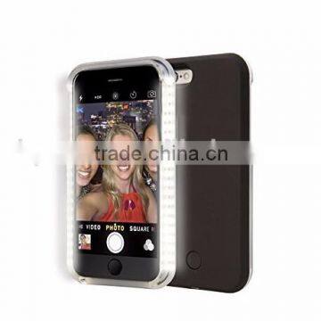 2016 new design light up case hot selling selfie phone case with Lights selfie case