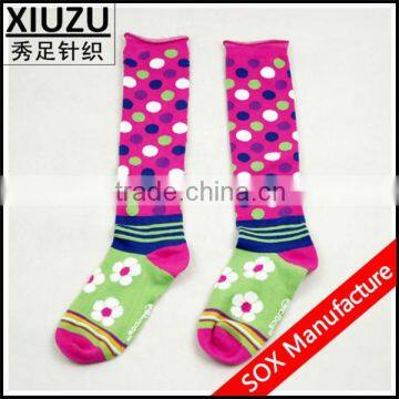 girl high knee cartoon dot child sock