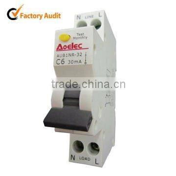 AUB1NR high breaking capacity mini RCBO