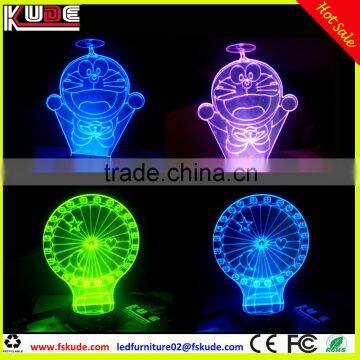 Customized acrylic table lamp/modern 3D LED table lamp with battery working