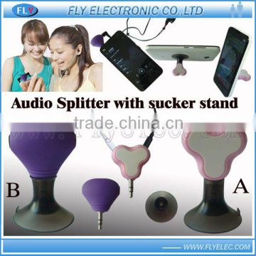 Audio Splitter with sucker stand