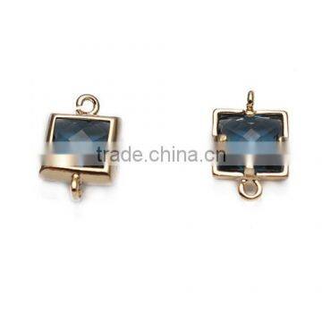 New Design Silver Brass Frame Bezel Set Pendant Cobalt Blue Gemstone Jewelry Pendant