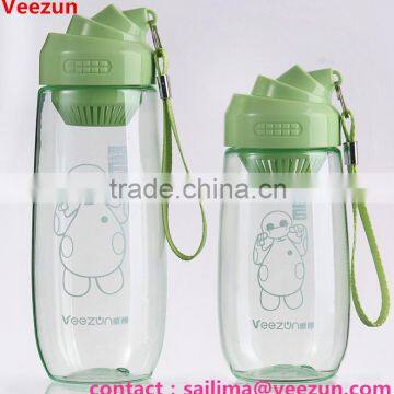 BPA Free cute kids colorful water bottle for Tritan material