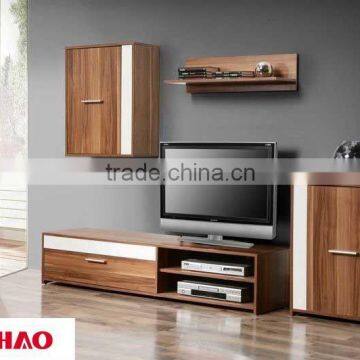 TV-2324 High Gloss TV Stand Cabinet With Wood Veneer